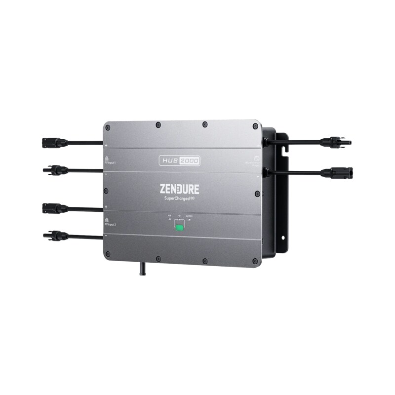 Zendure SolarFlow Smart PV Hub 2000 Laderegler für Balkonkraftwerk 2000W + AB2000 Batteriemodul +Verlängerungskabel 5 Meter