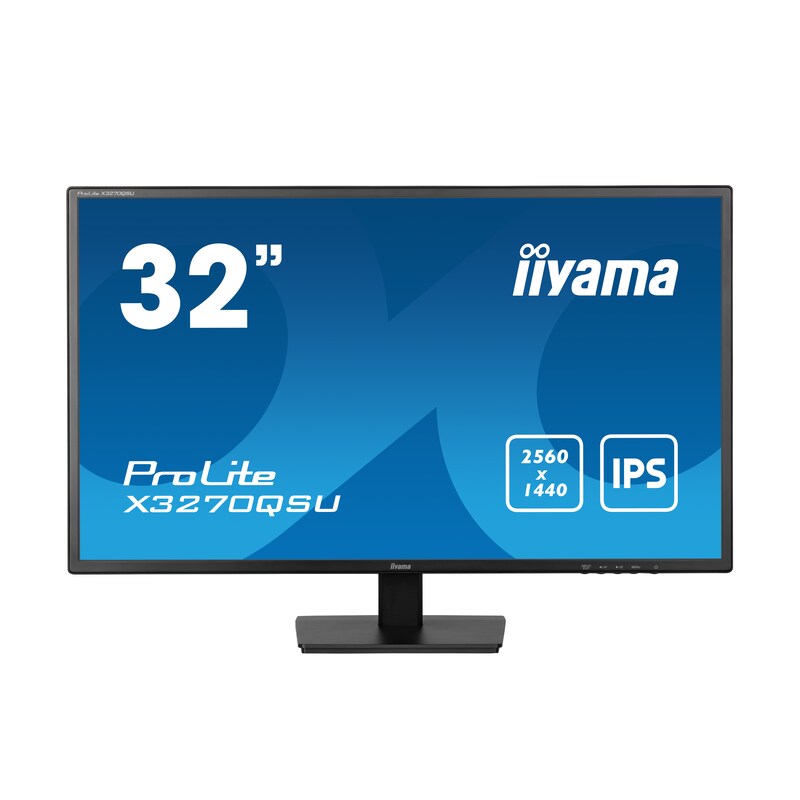 iiyama ProLite X3270QSU-B1 80.0cm (31.5") WQHD IPS Monitor HDMI/DP/USB 3ms