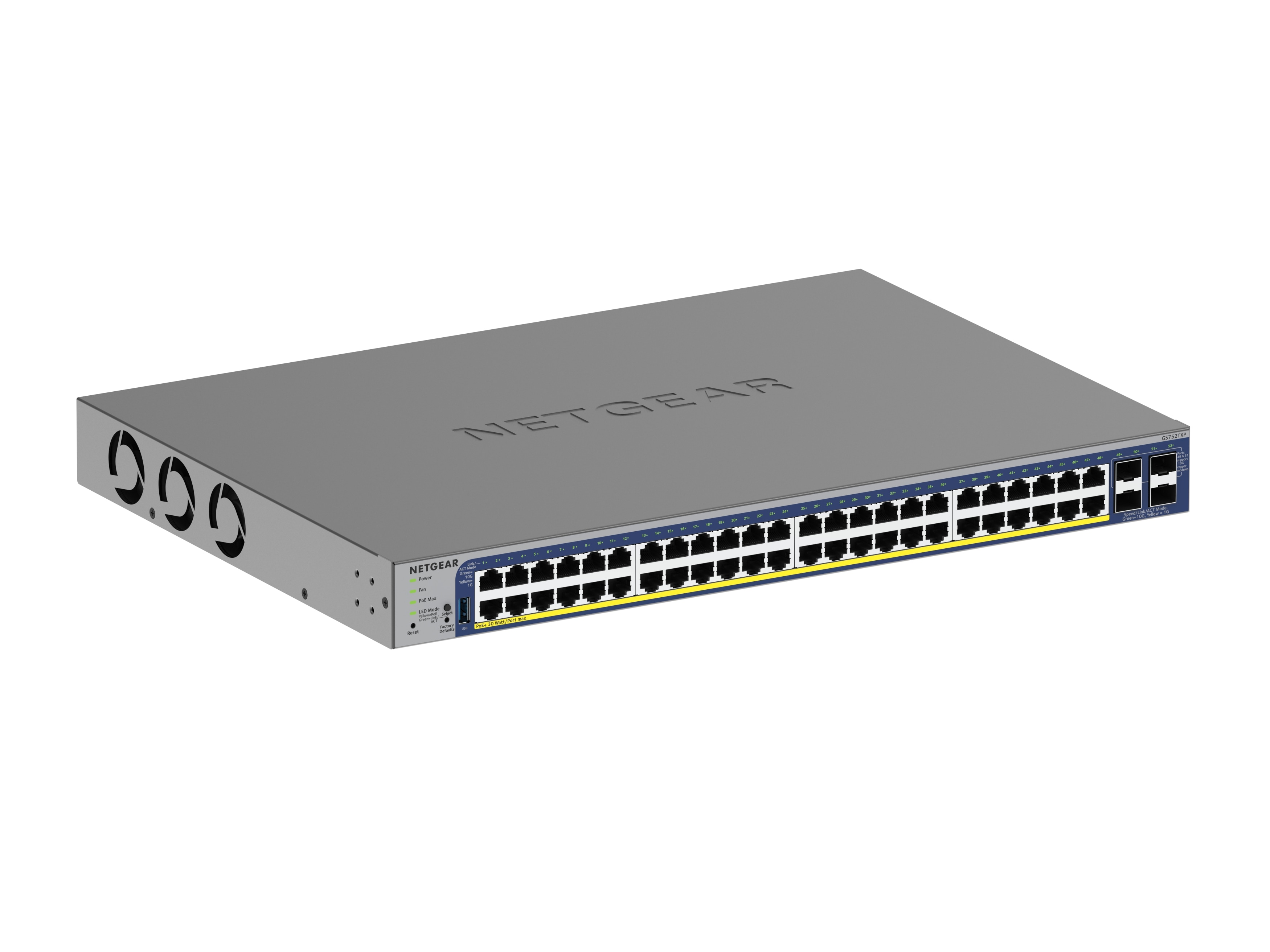 Netgear GS752TXPv3 52 Port Gigabit PoE+ Smart Switch