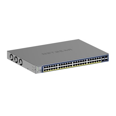 an gar günstig Kaufen-Netgear GS752TXPv3 52 Port Gigabit PoE+ Smart Switch. Netgear GS752TXPv3 52 Port Gigabit PoE+ Smart Switch <![CDATA[• 48 Port 10/100/1000 Gigabit-Ports, 48 mit mit PoE+-Unterstützung • 4x SFP+ 10G • 2 Lüfter • Lifetime Garantie, Metallgehäuse 