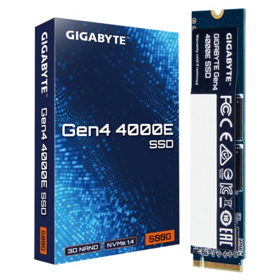 am Main günstig Kaufen-GIGABYTE Gen4 4000E SSD M.2 2280 NVMe 500GB. GIGABYTE Gen4 4000E SSD M.2 2280 NVMe 500GB <![CDATA[• 500 GB - 2,3 mm Bauhöhe • M.2 2280 Card, PCIe 4.0 • Maximale Lese-/Schreibgeschwindigkeit: 3600 MB/s / 3000 MB/s • Mainstream: Sehr gutes Preislei