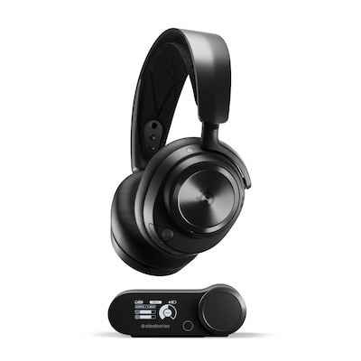 PRO SET günstig Kaufen-SteelSeries Arctis Nova Pro Wireless X kabelloses Gaming-Headset. SteelSeries Arctis Nova Pro Wireless X kabelloses Gaming-Headset <![CDATA[• Kabelloses Over-Ear Gaming-Headset für PC und Konsolen • Mit zwei USB-Anschlüssen, Aktive Geräuschunterdr