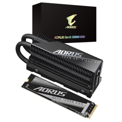 AORUS 120 günstig Kaufen-GIGABYTE AORUS Gen5 12000 SSD PCIe 5.0 x4, NVMe 2.0 2TB. GIGABYTE AORUS Gen5 12000 SSD PCIe 5.0 x4, NVMe 2.0 2TB <![CDATA[• 2 TB - 3,5 mm Bauhöhe • M.2 2280 Card, PCIe 5.0 • Maximale Lese-/Schreibgeschwindigkeit: 12400 MB/s / 11.800 MB/s • Perfor