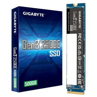 Fritz!Card günstig Kaufen-GIGABYTE Gen3 2500E SSD PCIe 3.0 x4, NVMe1.3 500GB. GIGABYTE Gen3 2500E SSD PCIe 3.0 x4, NVMe1.3 500GB <![CDATA[• 500 GB - 2,3 mm Bauhöhe • M.2 2280 Card, PCIe 4.0 • Maximale Lese-/Schreibgeschwindigkeit: 2300 MB/s / 1500 MB/s • Mainstream: Sehr 