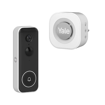 On y günstig Kaufen-Yale Smart Video Doorbell - Kabellose Video-Türklingel + Chime Türgong. Yale Smart Video Doorbell - Kabellose Video-Türklingel + Chime Türgong <![CDATA[• 1080p-Full-HD-Bild rund um die Uhr mit Live-Ansicht und Nachtsicht • Bewegung