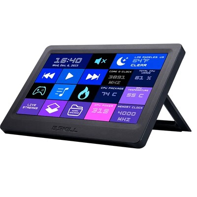 IO E  günstig Kaufen-G.SKILL WigiDash, Widget Dashboard 7" mit Touch-Funktion. G.SKILL WigiDash, Widget Dashboard 7" mit Touch-Funktion <![CDATA[• 7-Zoll-Touch-Panel • Auflösung von 1.024 x 600 Pixeln • Anzeige von von Systemwerten oder als Shortcut-Bar • Ans