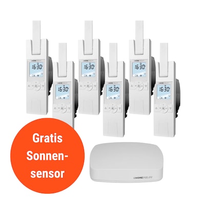 Homepilot Starter Set Smarte Beschattung • 6 Gurtwickler RolloTron Premium smart