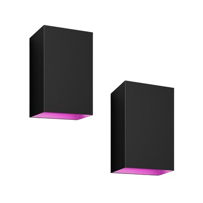 Alu schwarz günstig Kaufen-Philips Hue White & Col. Amb. Resonate Wandleuchte schwarz 1200lm • 2er. Philips Hue White & Col. Amb. Resonate Wandleuchte schwarz 1200lm • 2er <![CDATA[• Technologie: Smart LED • Material: Aluminium • Lichtfarbe: RGBW - Leben