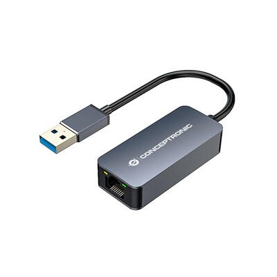 Adapter günstig Kaufen-Conceptronic ABBY12G Gigabit Ethernet USB 3.0 Adapter mit USB-Hub, GbE. Conceptronic ABBY12G Gigabit Ethernet USB 3.0 Adapter mit USB-Hub, GbE <![CDATA[• USB-Adapter zu Netzwerk • Anschlüsse: USB Typ A und Ethernet 2.5G • Unterstützt Nintendo Swit