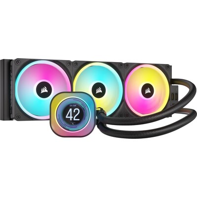 Corsair ICUE LINK H150i LCD RGB Wasserkühlung 360 mm Intel und AMD CPU schwarz