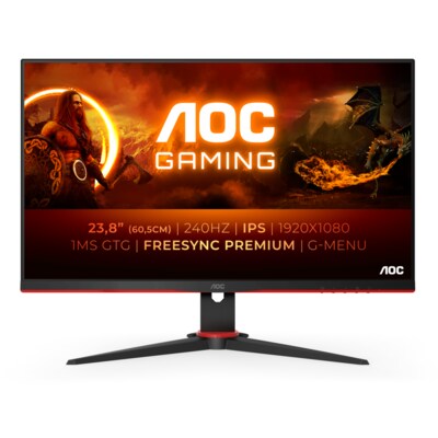 AOC  24G2ZE 60,4cm (23,8″) FHD IPS Gaming Monitor HDMI/DP FreeSync 240Hz Sync 1ms | 04038986147361
