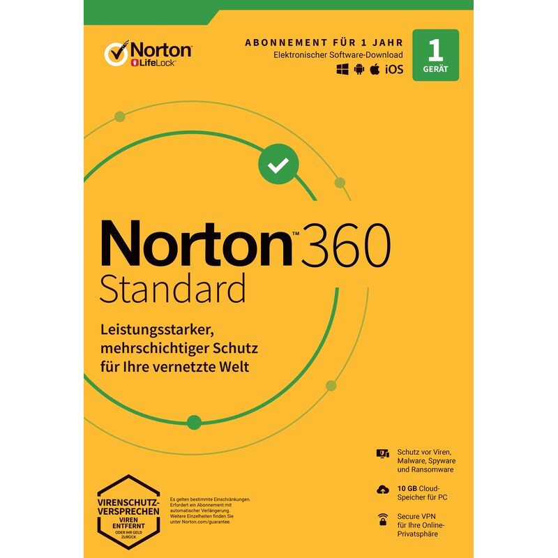 Norton Norton 360 Standard 10GB 1 Device 1 Year Download Code