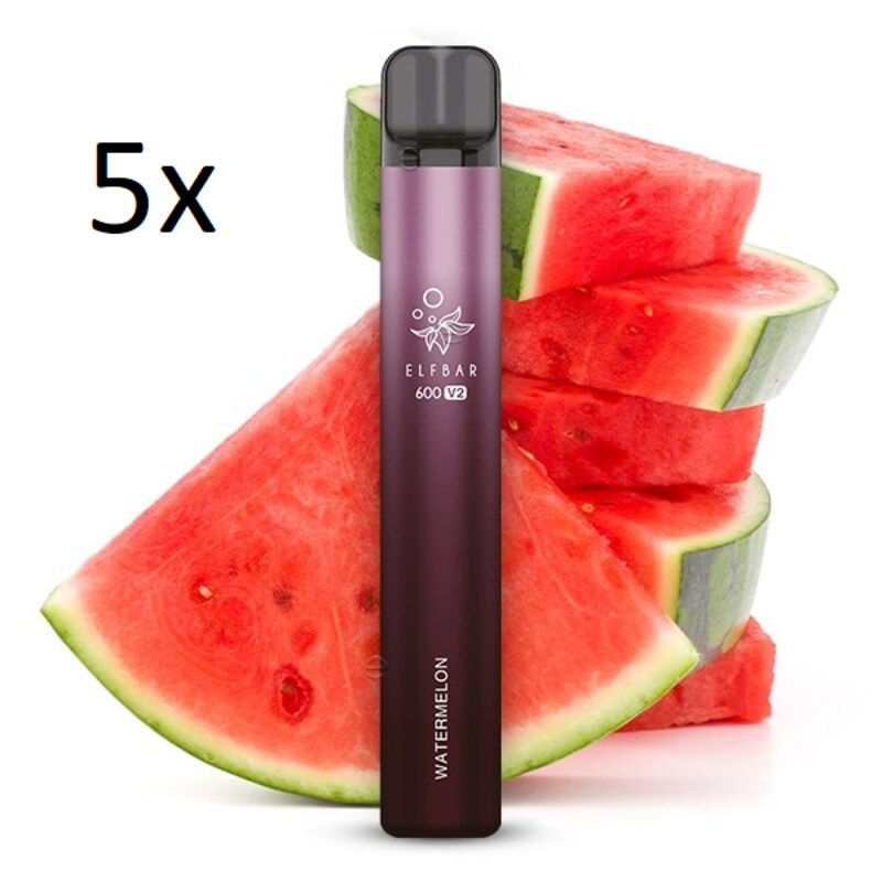 Elfbar 600 V2 Einweg E-Zigarette Watermelon 5 Stück
