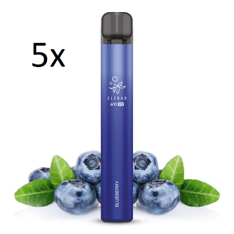 Elfbar 600 V2 Einweg E-Zigarette Blueberry 5 Stück