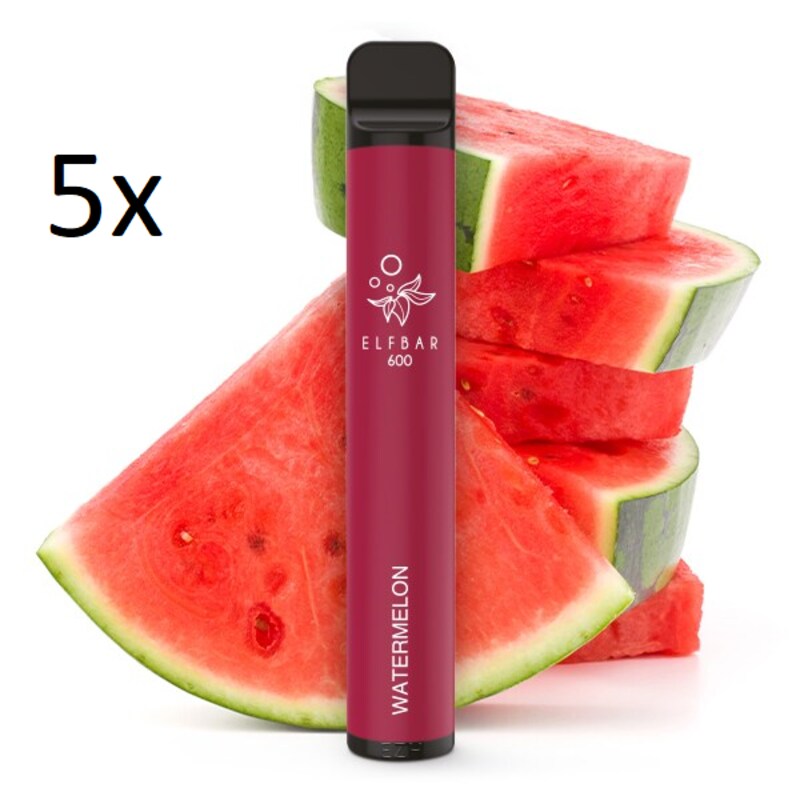 Elfbar 600 Einweg E-Zigarette Watermelon 5 Stück