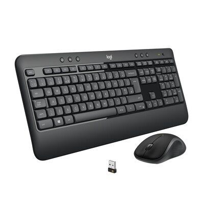 Englisch/Deutsch günstig Kaufen-Logitech MK540 Advanced - US Layout - Kabellose Maus-Tastaturkombination. Logitech MK540 Advanced - US Layout - Kabellose Maus-Tastaturkombination <![CDATA[• Kabellos, 2,4GHz, 10 m Reichweite • Tastatur-Layout: englisch (US-Layout), Tastatur-Nummernbl