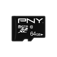 PNY Performance Plus 64 GB microSDXC Speicherkarte (C10) Schwarz