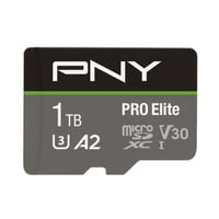 PNY Pro Elite 1000 GB microSDXC Speicherkarte (C10, UHS-I, 100 MB/s, 90 MB/s) grau/schwarz