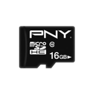 PNY Performance Plus 16 GB microSDHC Speicherkarte (C10) Schwarz