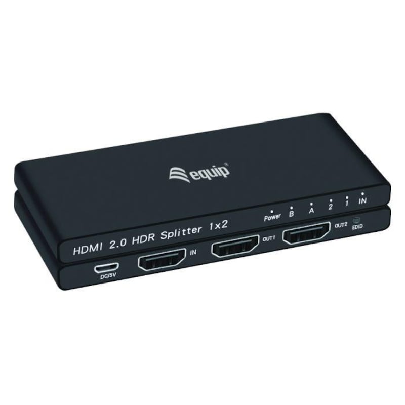 EQUIP 332716 Ultra-Slim 2-Port HDMI 2.0 Splitter