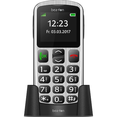 Telefon Y günstig Kaufen-Bea-fon SL250 Mobiltelefon silber-schwarz. Bea-fon SL250 Mobiltelefon silber-schwarz <![CDATA[• GSM-Dualband (900/1800 MHz) • 2 Zoll (5,1 cm) Display 220x176 Pixel • LCD-TFT-Display, Bluetooth • Wecker, Freisprechfunktion, Konferenz]]>. 
