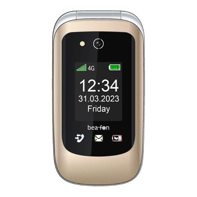 80 240 günstig Kaufen-Bea-fon SL720i Mobiltelefon 4G champagner. Bea-fon SL720i Mobiltelefon 4G champagner <![CDATA[• GSM-Quadband (850/900/1800/1900 MHz) • 2,8 Zoll (7,1 cm) Display 320x240 Pixel • 2-Displays, Bluetooth • Hörgerätekompatibel, Radio, Taschenlampe]]>.