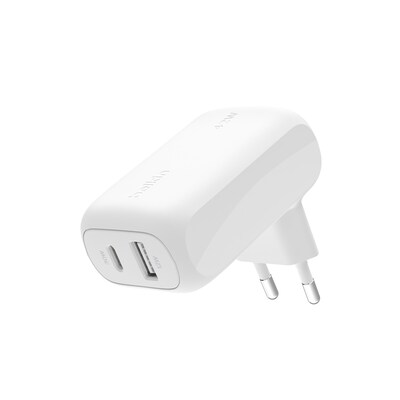 Laden günstig Kaufen-Belkin BoostCharge Ladegerät mit zwei Anschlüssen (42 W). Belkin BoostCharge Ladegerät mit zwei Anschlüssen (42 W) <![CDATA[• Laden von 2 Geräten gleichzeitig • 1x USB-C Port (max. 30W), 1x USB-A Port (max. 12W) • Für schnelles