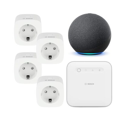 Bosch Smart Home Starter Set Energiesparen • 3x Smart Plug + Echo Dot (5th) mit Alexa