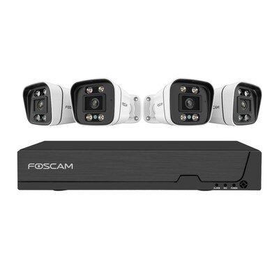 ck DC günstig Kaufen-Foscam FN9108E-B4-2T Überwachungsset mit 4 Überwachungskameras weiß. Foscam FN9108E-B4-2T Überwachungsset mit 4 Überwachungskameras weiß <![CDATA[• Einsatzzweck: außen • Auflösung: 5 MP (3072*1728) • Bewegungserkennun