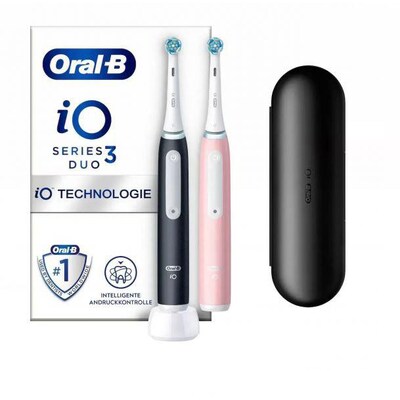 Oral-B iO Series 3n Matt Black/Blush Pink mit 2. Handstück