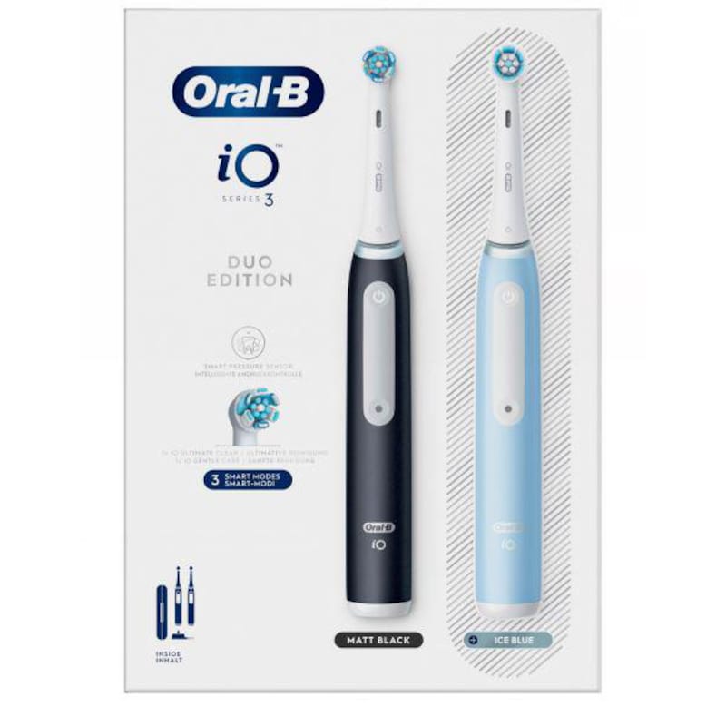 Oral-B iO Series 3n Matt Black/Ice Blue Elektrische Zahnbürste mit 2. Handstück