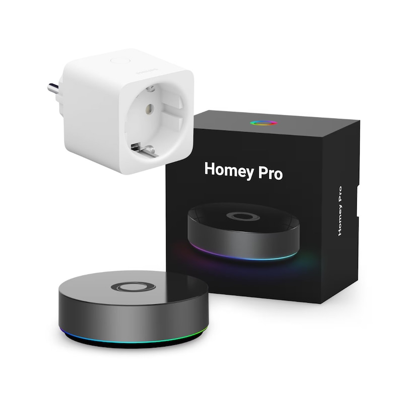 Zentrale günstig Kaufen-Homey Pro Smart-Home-Zentrale Gateway • mit Hue Smart Plug. Homey Pro Smart-Home-Zentrale Gateway • mit Hue Smart Plug <![CDATA[• Steuereinheit • Im Bundle mit einem Hue Smart Plug (Funktionalität mit Homey erfordert Hue Bridge) • Einfache E