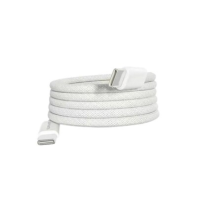 4smarts USB-C Magnetisches Kabel RollUp 1,5m, weiß