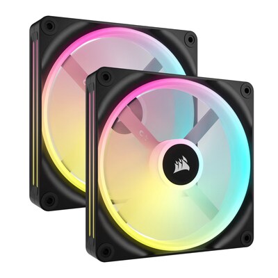 X2 Air günstig Kaufen-Corsair iCUE LINK QX140 RGB Starter Kit, schwarz, LED-Steuerung, 140mm, 2er-Pack. Corsair iCUE LINK QX140 RGB Starter Kit, schwarz, LED-Steuerung, 140mm, 2er-Pack <![CDATA[• 2x 140x140x25mm Lüfter Starter Kit mit iCUE Hub • Fan Airflow 12.1-82.5 CFM,