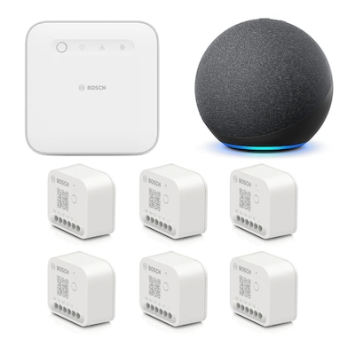Bosch Smart Home Starter Set Licht-/Rollladensteuerung II • 6xRollladenaktor + Echo Dot (5th) mit Alexa