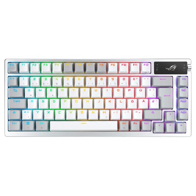 ASUS ROG Azoth RGB Weiß - Kabellose Hot-Swap Gaming Tastatur