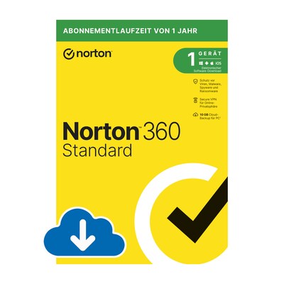 Version 1 günstig Kaufen-Norton Norton 360 Standard | 10GB | 1 Gerät | Download & Produktschlüssel. Norton Norton 360 Standard | 10GB | 1 Gerät | Download & Produktschlüssel <![CDATA[• Basislizenz als Vollversion, Laufzeit: 1 Jahr • Bezugsberechtig