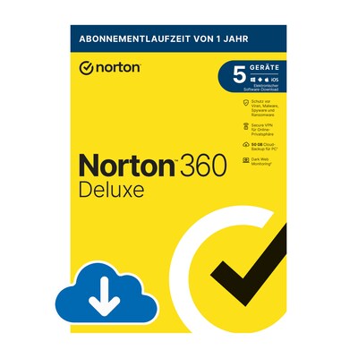 Norton Norton 360 Deluxe | 50GB | 5 Geräte | Download & Produktschlüssel