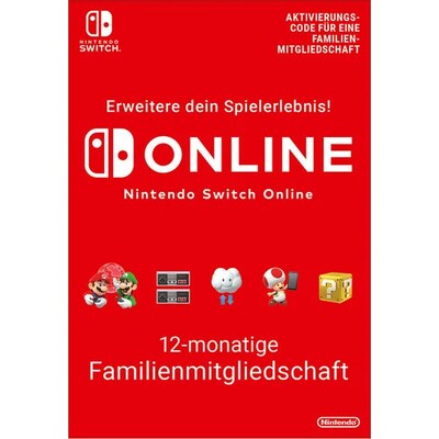Nintendo Switch Online 12 Monate Familienmitgliedschaft  Digital Code
