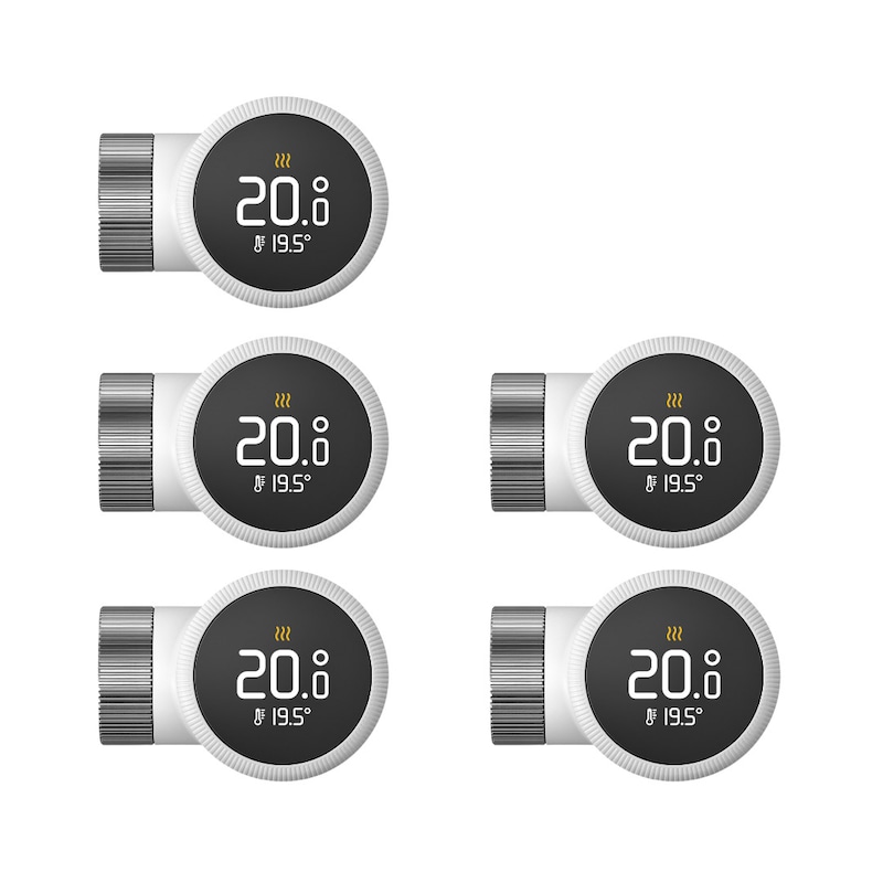Geld sparen günstig Kaufen-tado° X Smartes Heizkörper-Thermostat • 5er Pack. tado° X Smartes Heizkörper-Thermostat • 5er Pack <![CDATA[• durch effizientes Heizen jeden Tag Energie und Geld sparen • Temperatursteuerung in jedem Raum von überall aus 