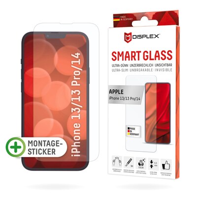 Smart Ass günstig Kaufen-DISPLEX Smart Glass Apple iPhone 13/13 Pro/14. DISPLEX Smart Glass Apple iPhone 13/13 Pro/14 <![CDATA[• DISPLEX Smart Glass Apple iPhone 13/13 Pro/14 • Smart Glass (9H), unzerbrechlich, ultra-dünn, unsichtbar • Effektiver Schutz vor Aufprall und Br