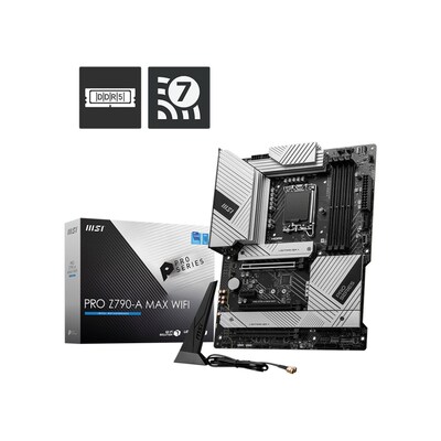 Bluetooth/WIFI günstig Kaufen-MSI PRO Z790-A MAX WIFI ATX Mainboard Sockel 1700 WIFI/BT/M.2/LAN/HDMI/DP/USB-C. MSI PRO Z790-A MAX WIFI ATX Mainboard Sockel 1700 WIFI/BT/M.2/LAN/HDMI/DP/USB-C <![CDATA[• ATX Mainboard mit Sockel Intel 1700 für Intel Core 13. Generation-CPU • Intel 