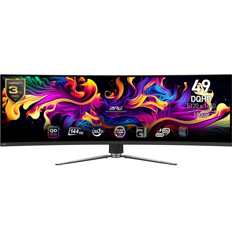 MSI MPG 491CQPDE QD-OLED 124,5cm (49") DQHD Monitor Curved 32:9 HDMI/DP/USB-C