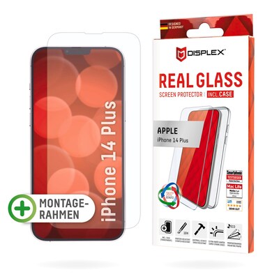 Kratzer Ex günstig Kaufen-DISPLEX Real Glass + Case Apple iPhone 14 Plus. DISPLEX Real Glass + Case Apple iPhone 14 Plus <![CDATA[• Displayschutzglas für iPhone 14 Plus • Kratzer-resistent dank extrem hartem „tempered Glass“ (10H) • High-Tech Anti-Fingerprint Beschichtu