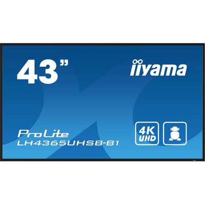 iiyama ProLite LH4365UHSB-B1 108cm (43") 4K UHD Signage Monitor DP/HDMI/RJ45