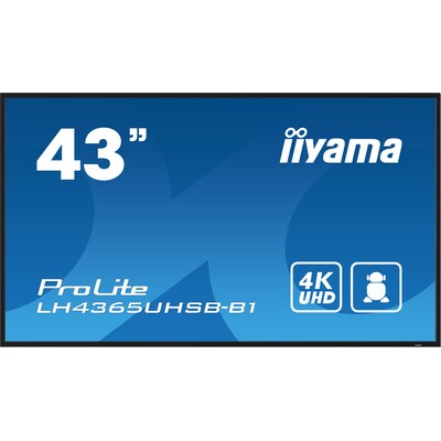 DF S günstig Kaufen-iiyama ProLite LH4365UHSB-B1 108cm (43") 4K UHD Signage Monitor DP/HDMI/RJ45. iiyama ProLite LH4365UHSB-B1 108cm (43") 4K UHD Signage Monitor DP/HDMI/RJ45 <![CDATA[• Größe: 108cm (43 Zoll), Bildformat: 16:9 • Auflösung: 3.840 x 2.160, HD-St