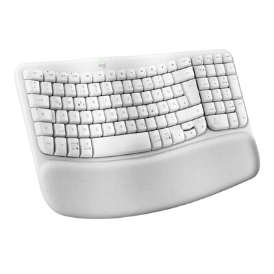 Wave On günstig Kaufen-Logitech Wave Keys for Mac Off-White DE-Layout - Kabellose ergonomische Tastatur. Logitech Wave Keys for Mac Off-White DE-Layout - Kabellose ergonomische Tastatur <![CDATA[• Tastatur mit geschwungenem Design für eine natürliche Haltung beim Tippen •