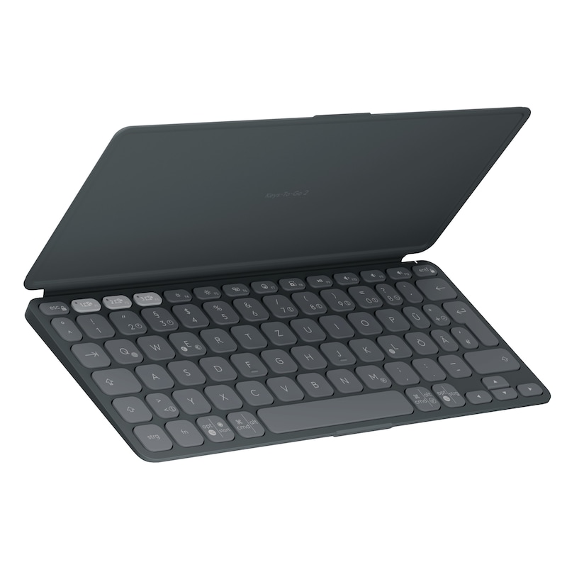 Kabellose Tastatur günstig Kaufen-Logitech Keys-To-Go 2 Graphite - mobile kabellose Tastatur für Tablets & Notebooks. Logitech Keys-To-Go 2 Graphite - mobile kabellose Tastatur für Tablets & Notebooks <![CDATA[• Schlank und leicht • Integrierte Schutzabdeckung • Bluetoot