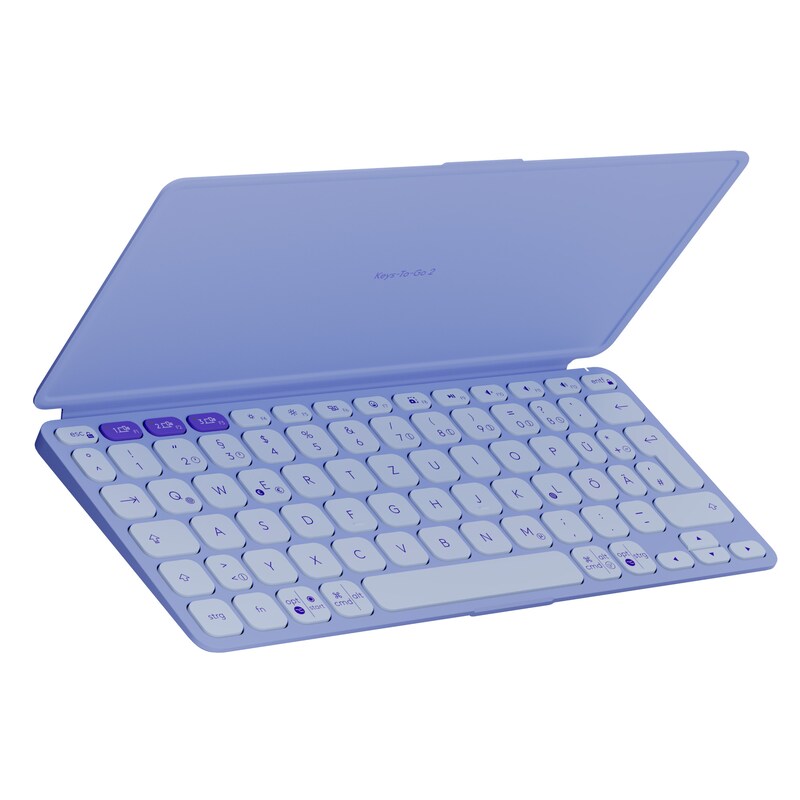 Logitech Keys-To-Go 2 Lilac - mobile kabellose Tastatur für Tablets & Notebooks