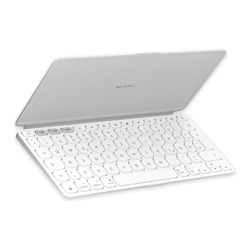 Logitech Keys-To-Go 2 for Mac, Pale Grey - mobile kabellose Tastatur für iPad und Mac